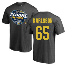 Ottawa Senators Gray Erik Karlsson #65 2017 Global Series T-shirt