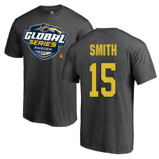 Ottawa Senators Gray Zack Smith #15 2017 Global Series T-shirt