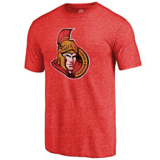 Ottawa Senators Red Team Primary Logo Crew Neck T-shirt