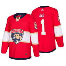 Florida Panthers Father's Day #1 Dad Jersey Red