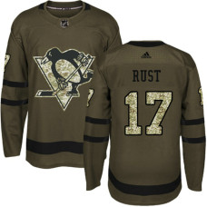 Bryan Rust Pittsburgh Penguins #17 Green Salute To Service New Season Jersey