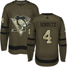 Justin Schultz Pittsburgh Penguins #4 Green Salute To Service New Season Jersey