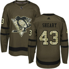 Conor Sheary Pittsburgh Penguins #43 Green Salute To Service New Season Jersey