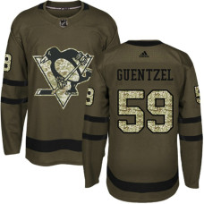 Jake Guentzel Pittsburgh Penguins #59 Green Salute To Service New Season Jersey