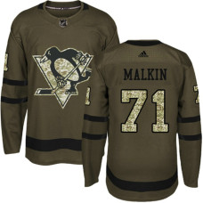 Evgeni Malkin Pittsburgh Penguins #71 Green Salute To Service New Season Jersey