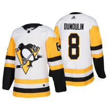 Pittsburgh Penguins #8 Brian Dumoulin Adidas Authentic Player White Away jersey