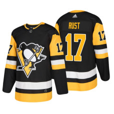 Pittsburgh Penguins #17 Bryan Rust Home Authentic Player Black jersey