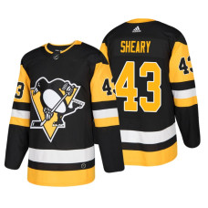 Pittsburgh Penguins #43 Conor Sheary Home Authentic Player Black jersey