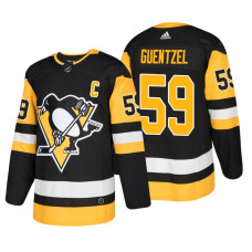 Pittsburgh Penguins #59 Jake Guentzel Home Authentic Player Black jersey