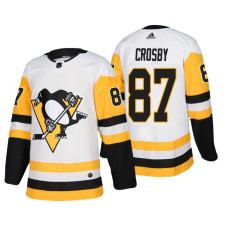 Pittsburgh Penguins #87 Sidney Crosby Adidas Authentic Player White Away jersey