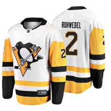 Pittsburgh Penguins #2 Chad Ruhwedel 2018 Fanatics Branded Breakaway White Away jersey