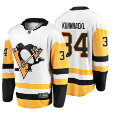 Pittsburgh Penguins #34 Tom Kuhnhackl 2018 Fanatics Branded Breakaway White Away jersey