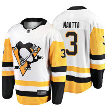 Pittsburgh Penguins #3 Olli Maatta 2018 Fanatics Branded Breakaway White Away jersey