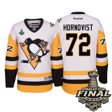 Pittsburgh Penguins #72 Patric Hornqvist White 2017 Stanley Cup Final Patch Away Premier Jersey