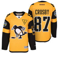 Pittsburgh Penguins #87 Sidney Crosby Gold 2017 Stadium Series Jersey