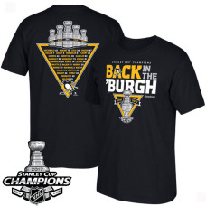 2017 Stanley Cup Champions Pittsburgh Penguins Black Celebration Roster T-shirt