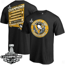 2017 Stanley Cup Champions Pittsburgh Penguins Black Forward T-shirt