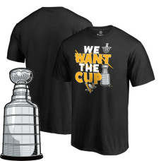 Pittsburgh Penguins Black 2017 Stanley Cup Short Sleeve We Want The Cup T-shirt