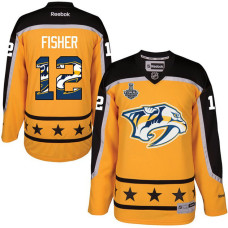 Nashville Predators #12 Mike Fisher Gold 2017 Stanley Cup Final Fashion Hockey Jersey