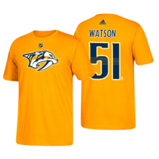 Nashville Predators #51 Austin Watson Gold T-Shirt Adidas