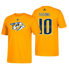 Nashville Predators #10 Colton Sissons Gold T-Shirt Adidas