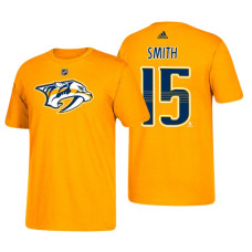 Nashville Predators #15 Craig Smith Gold T-Shirt Adidas