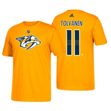 Nashville Predators #11 Eeli Tolvanen Gold T-Shirt Adidas