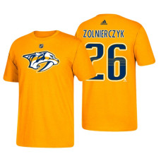 Nashville Predators #26 Harry Zolnierczyk Gold T-Shirt Adidas