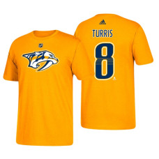 Nashville Predators #8 Kyle Turris Gold T-Shirt Adidas