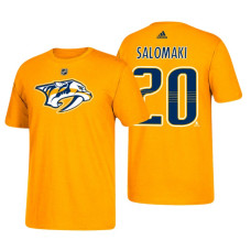 Nashville Predators #20 Miikka Salomaki Gold T-Shirt Adidas