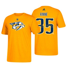 Nashville Predators #35 Pekka Rinne Gold T-Shirt Adidas