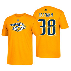 Nashville Predators #38 Ryan Hartman Gold T-Shirt Adidas