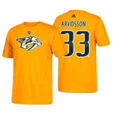 Nashville Predators #33 Viktor Arvidsson Gold T-Shirt Adidas