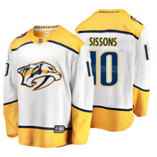 Nashville Predators Colton Sissons 2018 Fanatics Branded Breakaway White Away Jersey