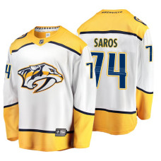 Nashville Predators Juuse Saros 2018 Fanatics Branded Breakaway White Away Jersey