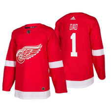 Detroit Red Wings Father's Day #1 Dad Jersey Red