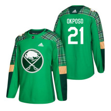 Buffalo Sabres #21 Kyle Okposo 2018 St. Patrick's Day Green Jersey