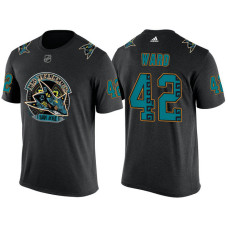 San Jose Sharks Black Joel Ward #42 Los Tiburones' Night T-shirt