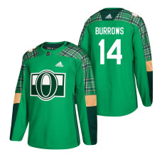 Ottawa Senators #14 Alexandre Burrows 2018 St. Patrick's Day Green Jersey