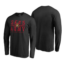 Ottawa Senators Black Hometown Collection Sens Army Long Sleeve T-Shirt