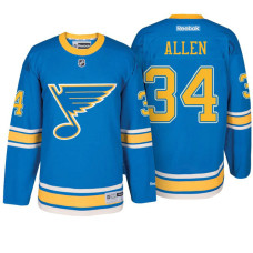 St. Louis Blues #34 Jake Allen Blue Premier Jersey