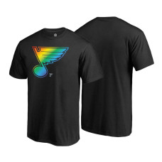 St. Louis Blues Black Rainbow Pride Round Neck T-shirt