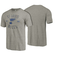 St. Louis Blues Gray Heritage Rinkside Throwback T-shirt