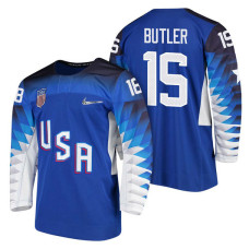 Team USA Hockey 2018 Olympic #15 Bobby Butler 2018 Olympic Jersey Blue