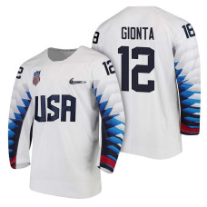 Team USA Hockey 2018 Olympic #12 Brian Gionta 2018 Olympic Jersey White