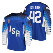 Team USA Hockey 2018 Olympic #42 Chad Kolarik 2018 Olympic Jersey Blue