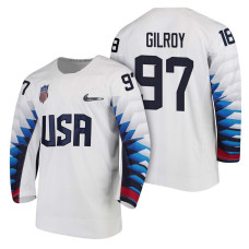 Team USA Hockey 2018 Olympic #97 Matt Gilroy 2018 Olympic Jersey White