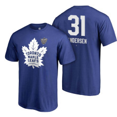 Toronto Maple Leafs Blue Frederik Andersen #31 2018 Stadium Series T-shirt