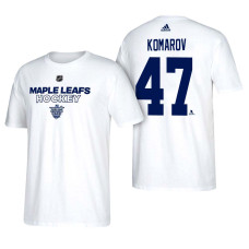 Toronto Maple Leafs White Leo Komarov #47 2018 Stadium Series T-shirt