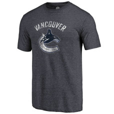 Vancouver Canucks Navy Team Primary Logo Crew Neck T-shirt